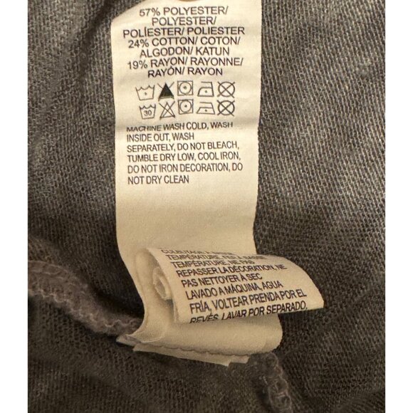 Journey Lucky Brand T-Shirt Tee Cold Shoulder Cutouts Gray Relaxed Size S - Picture 9 of 10